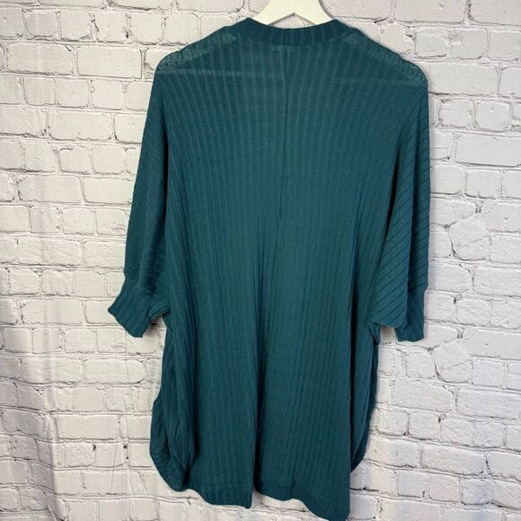 LuLaRoe Tracy Rib Knit Cardigan Teal Size Small NWT - Picture 6 of 7